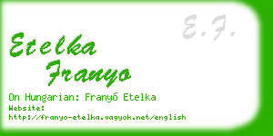 etelka franyo business card
