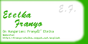 etelka franyo business card